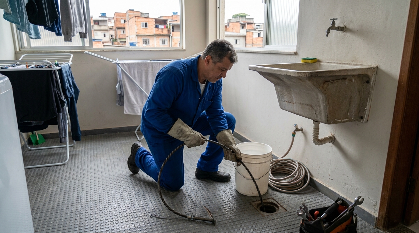 Desentupimento de Ralos Externos na Vila Roberta, São Bernardo do Campo‑SP